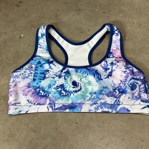 Marika Kids Blue and Purple Tie-Dye Sports Bra